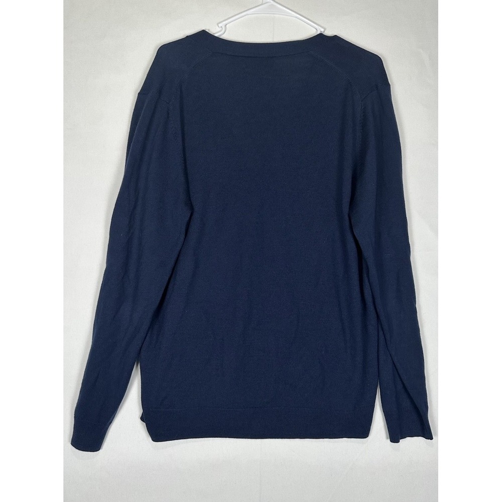 Bonobos Sweater Men Large Blue Washable Merino Wool Knit Cardigan Grandpa V Neck - Picture 4 of 9